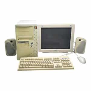Calculator retro complet anii 2000 cu monitor CRT